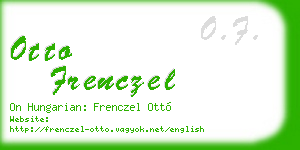 otto frenczel business card